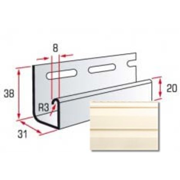 J-trim     (кремовый) 3,66 TMAlta-Siding