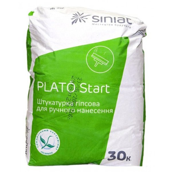 Шпаклевка стартовая Plato Start гипсовая с перлитом 30 кг (40)