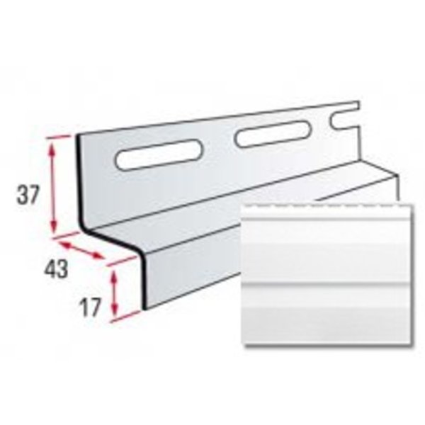 Навесная планка  (белая) 3,66м.TMAlta-Siding