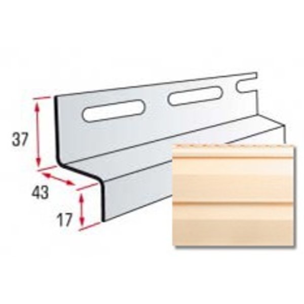 Навесная планка  (песочная) 3,66м.TMAlta-Siding