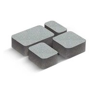 Плитка тротуарная Старый город, cерая 40х100х200 (46 шт/м2)