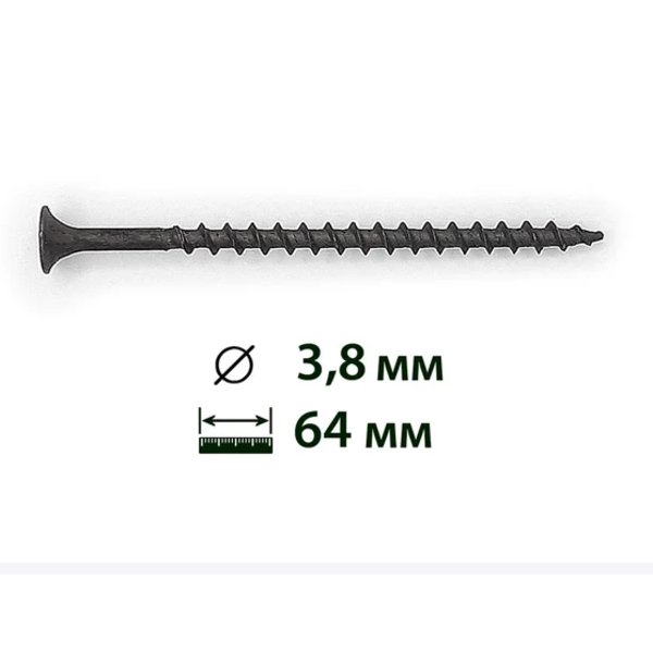 Саморез по дереву 3,8х64 мм 100 шт. (ящик 4000 шт.)
