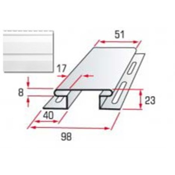 Соединитель   (белая)3,05 м TMAltaSiding