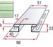 Соединитель   (салатовая) 3,05 м TMAltaSiding