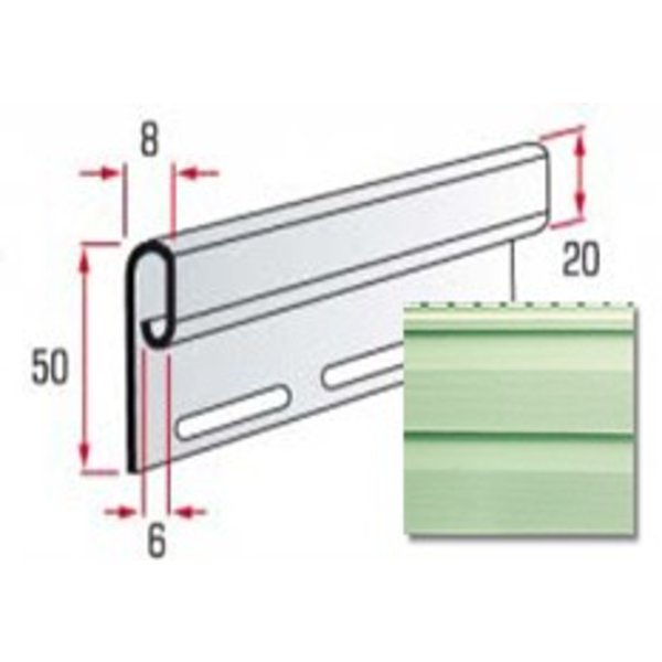 Финишная планка  (салатовая)TMAlta-Siding 3,66м.