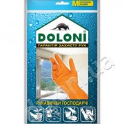 Перчатки TM DOLONI хозяйственные резиновые, размер S