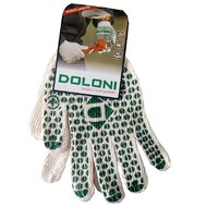 Перчатки TM DOLONI трикотажные с ПВХ покрытием, белые