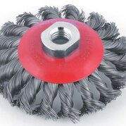 Щетка конусная Бригадир Standart 125 мм плетёная проволока М14х2