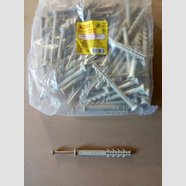 Дюбель швидкого монтажу Потай 8х100 з шурупом 50 шт, білий