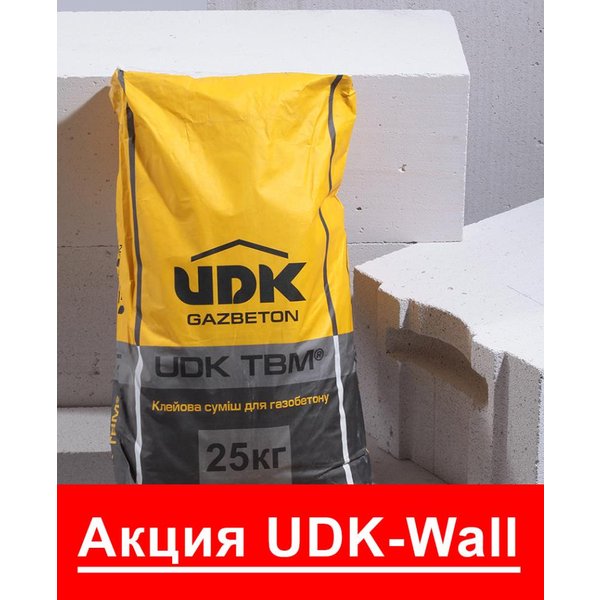 Газобетон комплект UDK _WALL (Блок, клей 25 кг)