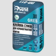 Клейова суміш ПП-011 ПолiПласт для керамогранiтної плитки+GRES горизонталь 25 кг (45х45см) (48)
