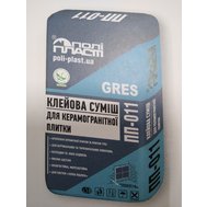 Клеевая смесь ПП-011 Полiпласт для керамической плитки+ГРЕС горизонталь 25 кг (45х45см) (48)