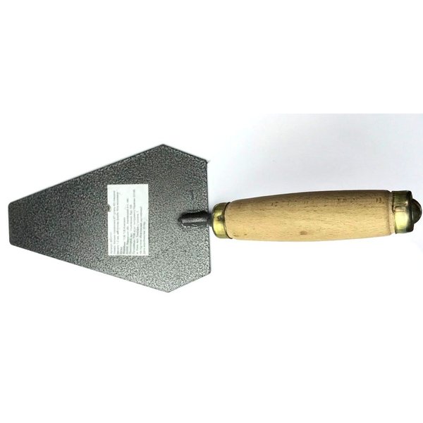 Кельма плиточника КП (сталь 45)1,2 мм. молоткова покр. Белая восковая ручка