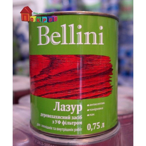 Лазурь алкидная 0,75 л безцветный, TM Bellini