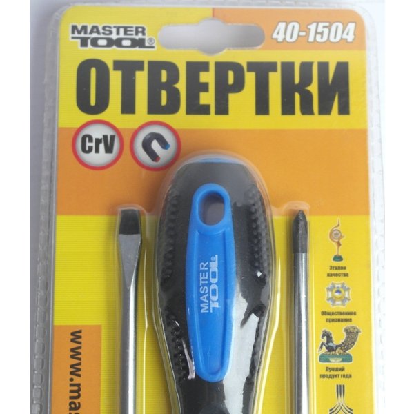 Набор отверток 3шт (PH1*100, 2*100,SL5*100) MASTER TOOL