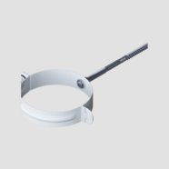 Хомут трубы металл L 160 Белый