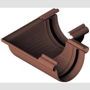 Угол желоба 90 градусов ПВХ Коричневый