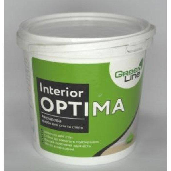 Краска интерьерная Полипласт для стен и потолков Interior Optima 1л/1.5кг