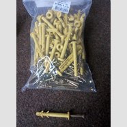 Дюбель швидкого монтажу Грибок 6х60 мм з шурупом 100 шт., Обрій