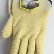 Перчатки TM DOLONI с латексным обливом, широкий манжет, желтые