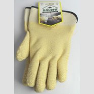 Перчатки TM DOLONI с латексным обливом, широкий манжет, желтые