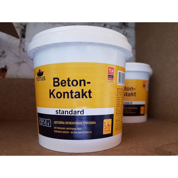 Грунт акриловий Beton-Kontakt standart 1,4 кг, TOTUS