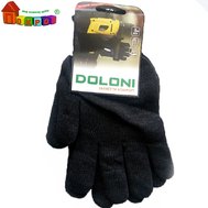 Перчатки TM DOLONI трикотаж двойные, черные 7-10 класс
