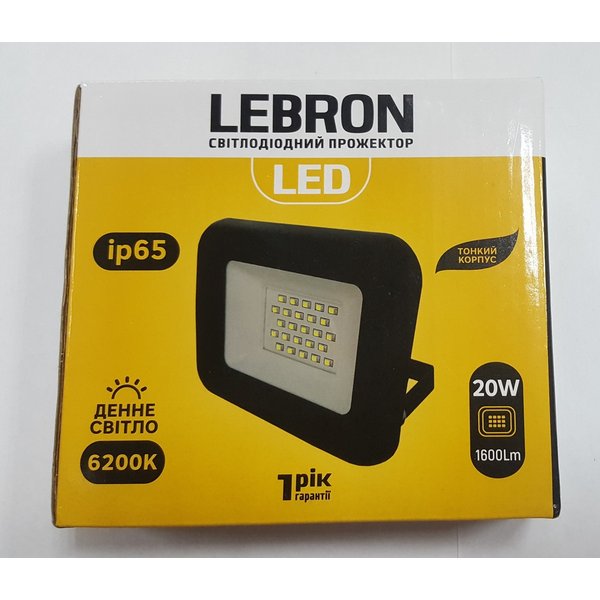 Прожектор LED 20w 6500K 1600Lm  00-15-21 LEBRON LF