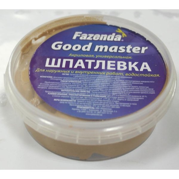 Шпаклівка акрил універсальна водостійка Good master Дуб 0,25 кг, Fazenda