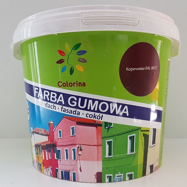 Краска резиновая коричневая Colorina 3,6 кг