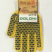Перчатки TM DOLONI СТРОИТЕЛЬ рабочие трикотаж желтые с ПВХ