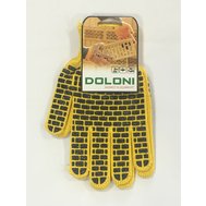 Перчатки TM DOLONI СТРОИТЕЛЬ рабочие трикотаж желтые с ПВХ