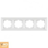 Рамка 4 горизонтал Meridian белая, Viko