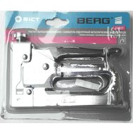 Степлер отделочный металлический BERG 14, резин. накладка (скобы 11,3х4-14мм)
