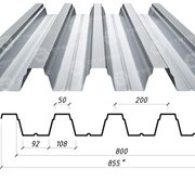 Профнастил Н-75 0,80*820*770 Цинк (Украина(Мариуполь))