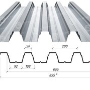 Профнастил Н-75 0,65*820*770 Цинк (Украина(Модуль))
