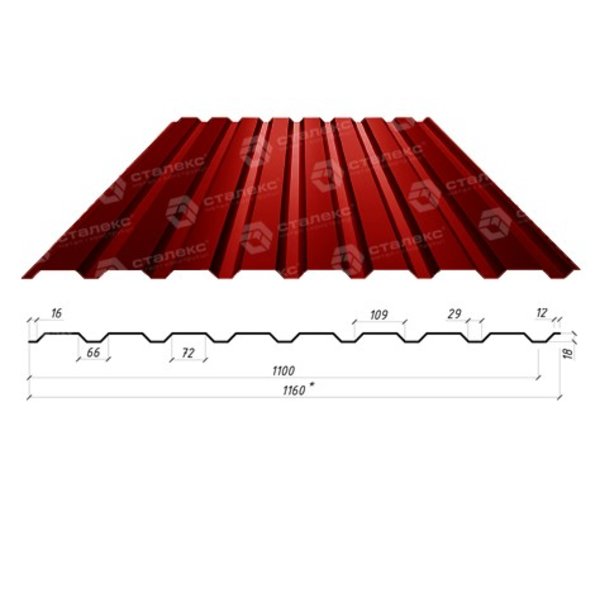 Профнастил С-18 0,45*1150*1110 РЕМА (Китай)