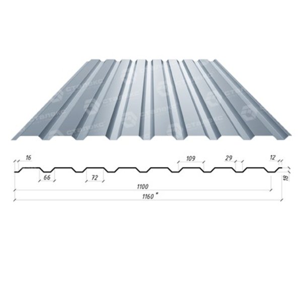 Профнастил С-18 0,48*1150*1110 РЕМА (Польша)