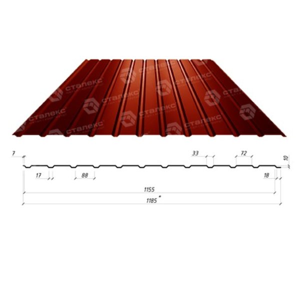 Профнастил С-12 0,50*1185*1155 РЕ (Польша)