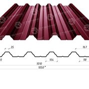 Профнастил Н-44 0,45*1050*1010 Цинк (Украина(Модуль))