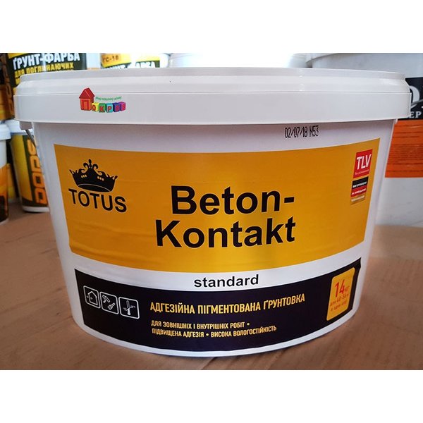 Грунт акриловий Beton-Kontak standart 14 кг, TOTUS