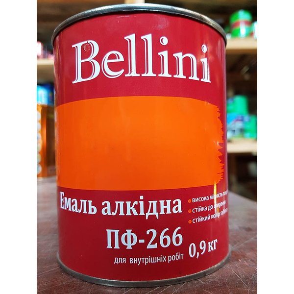 Эмаль ПФ-266 для пола 0,9 кг красно-коричневая BELLINI