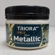 Декоративная акриловая эмаль серебро 0,1кг ТМ TRIORA