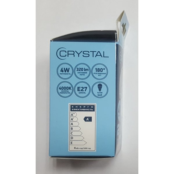 Светодиодная лампа CRYSTAL GOLD Led G45 4W PA E27 4K G45-008