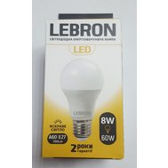 Лампа LED Lebron L-A60 8W E27 4100K 700Lm
