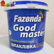 Шпаклівка акрил універсальна водостійка Good master Дуб 1,5 кг, Fazenda
