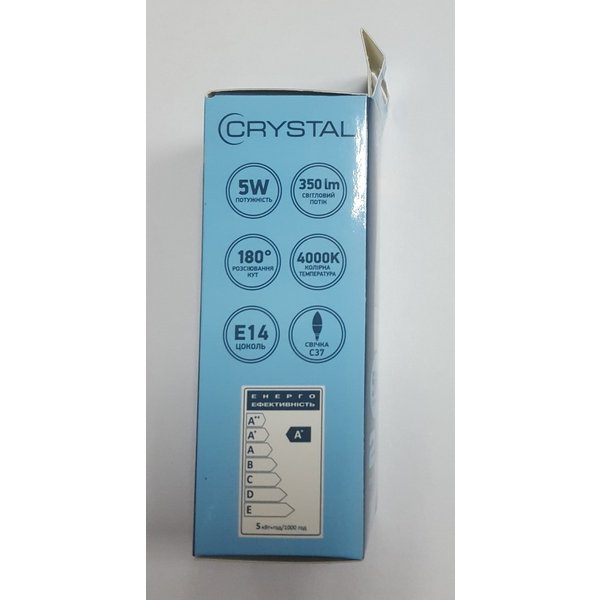 Светодиодная лампа CRYSTAL GOLD Led C37 5W PA E14 4K C-37-013