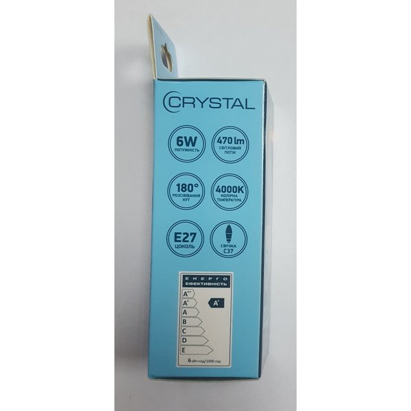 Светодиодная лампа CRYSTAL GOLD Led C37 6W PA E27 4K C-37-015