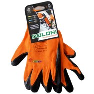 Перчатки TM DOLONI трикотажные с латексным покрытием неполный облив оранж. 10 розм. арт. 4179