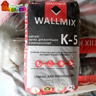 Клей для плитки K-5 для внутрішніх та зовнішніх робіт 25 кг, TM WallMix
